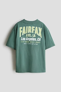 T-shirt en coton avec motifs imprimés