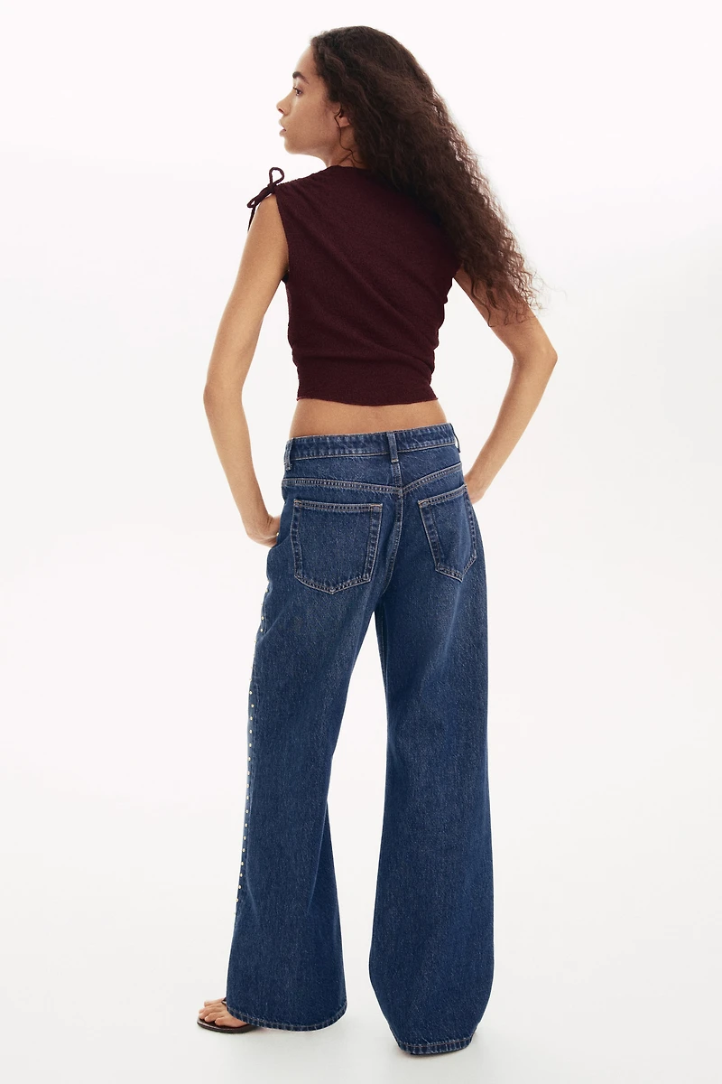 Wide High Studded Jeans