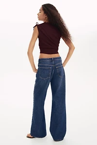 Wide High Studded Jeans