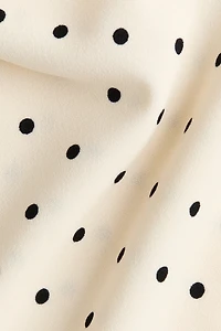 Printed Boat-Neck Top
