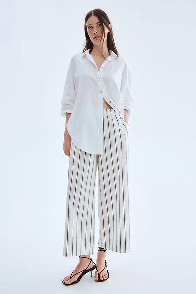 Ankle-Length Cotton Pants