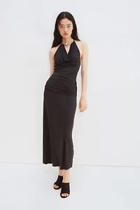 Draped Halterneck Dress