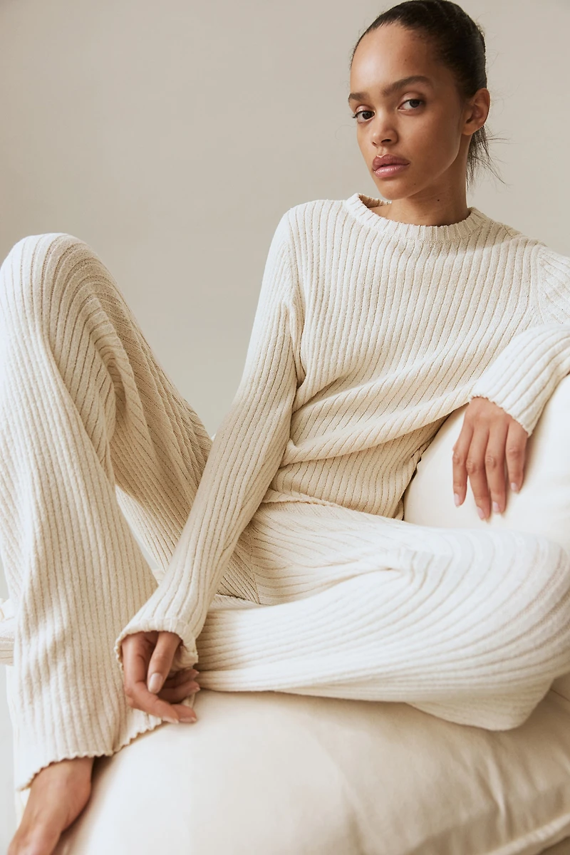Haut en tricot côtelé