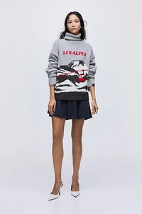 Jacquard-Knit Turtleneck Sweater