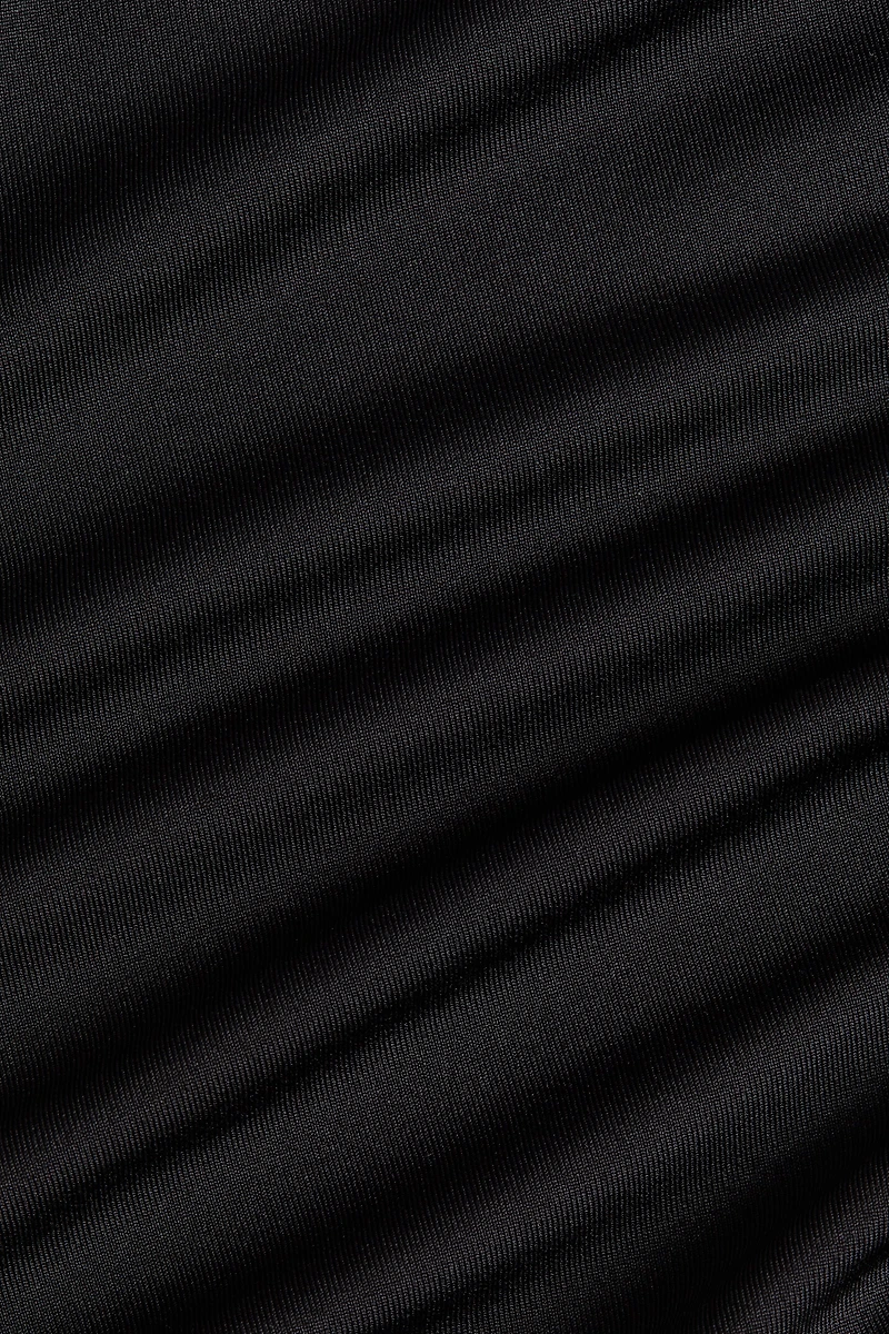 Draped Dress with Shoulder Pads