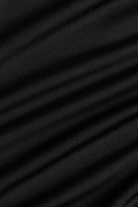 Draped Dress with Shoulder Pads