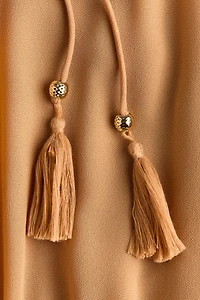 Cape-Detail Chiffon Dress