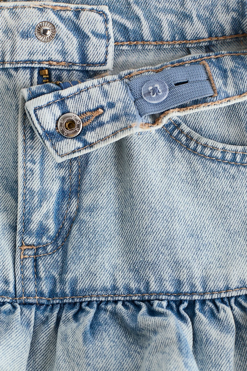 Denim Ruffle Skirt