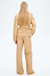 Belted Leather Jacket
