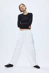 Long-sleeved jersey top
