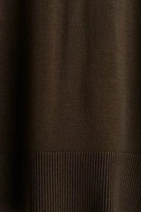 Fine-Knit Mock Turtleneck Sweater