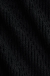 Rib-knit turtleneck top