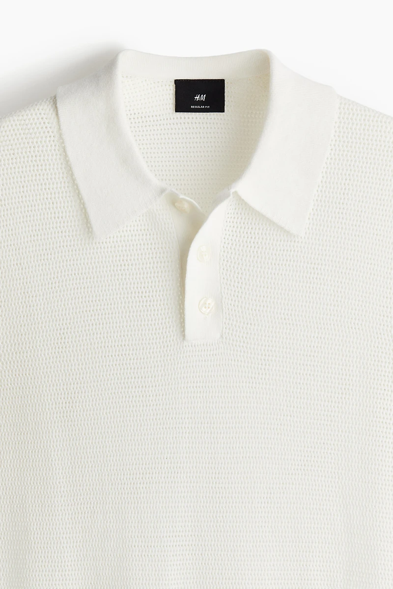 Polo classique en tricot ajouré