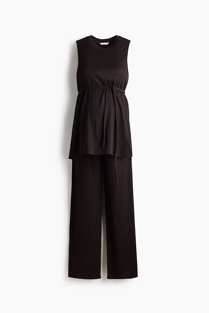 MAMA 2-piece Textured Jersey Set