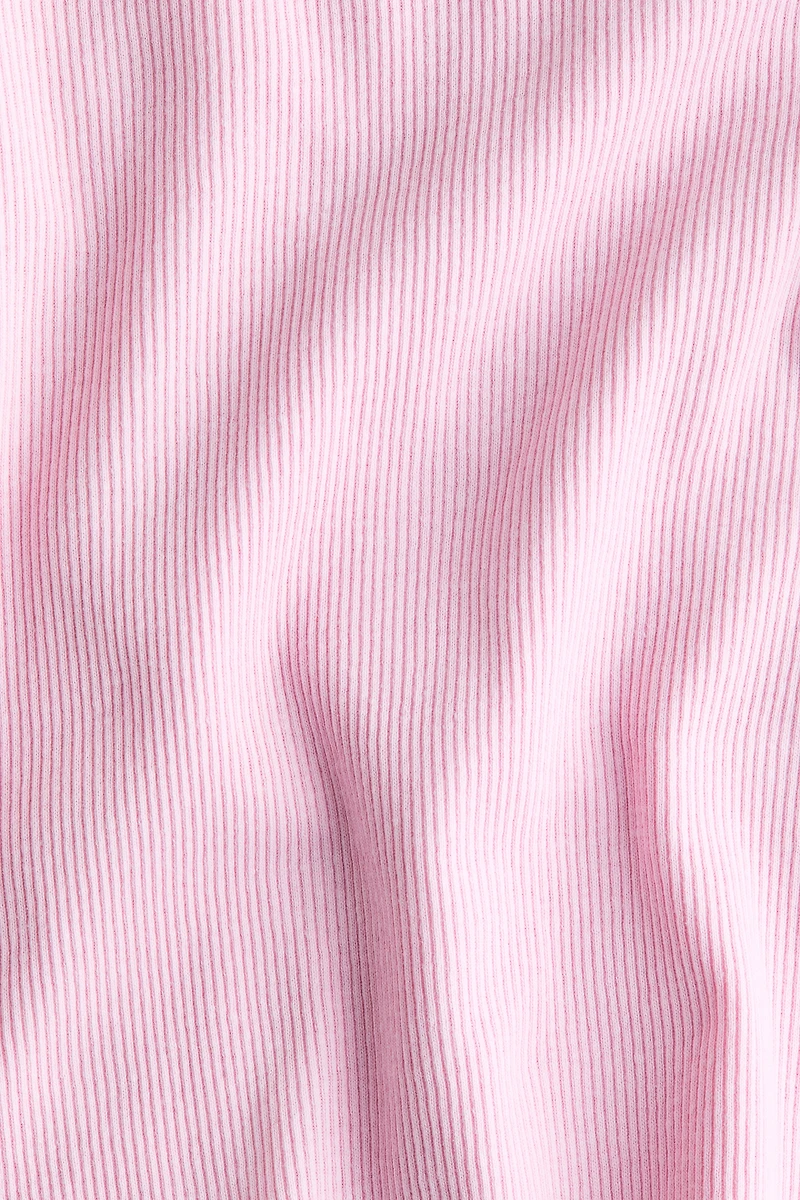 Overlocked Ribbed T-Shirt