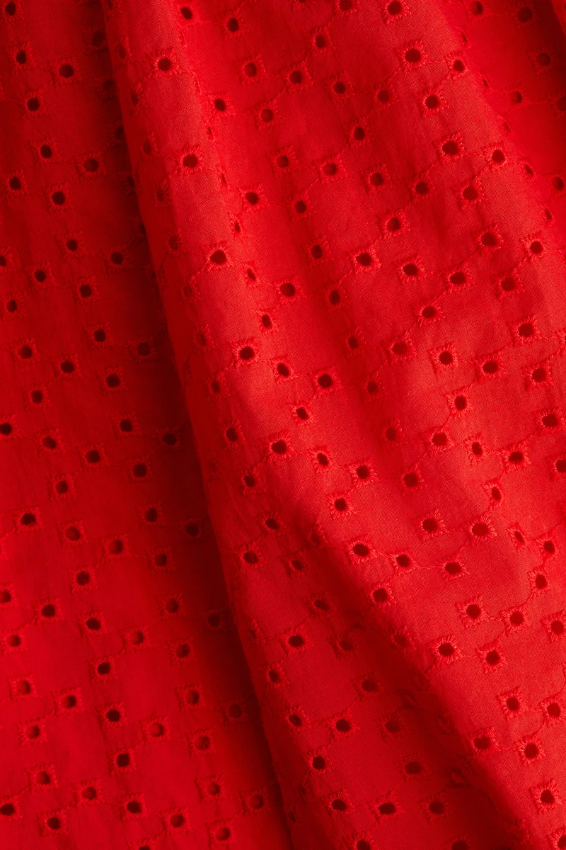 Eyelet-Embroidered Strappy Dress
