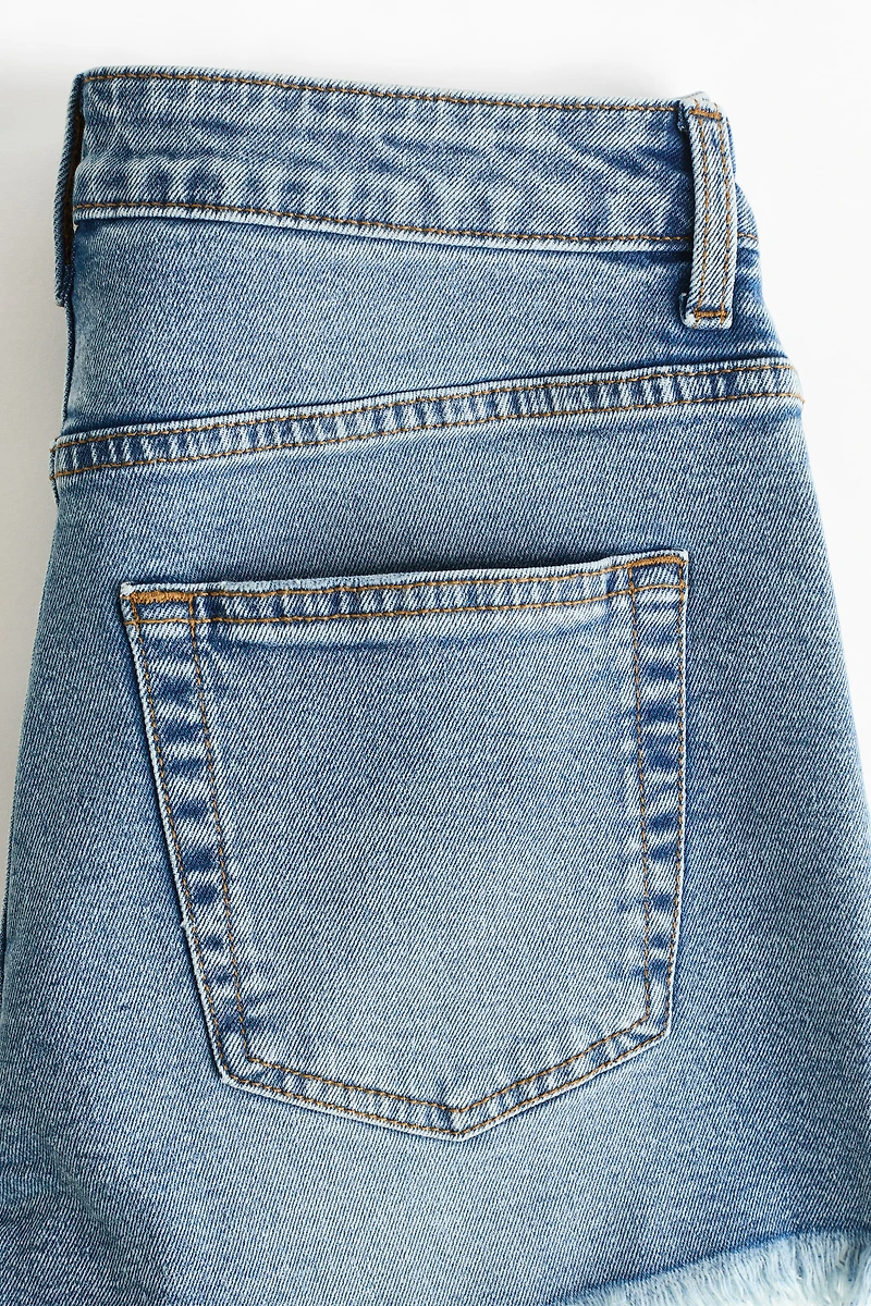 Frayed Denim Shorts