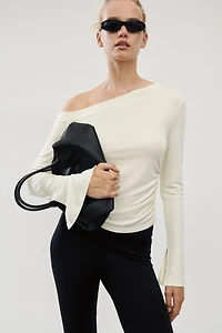 One-Shoulder Viscose Top