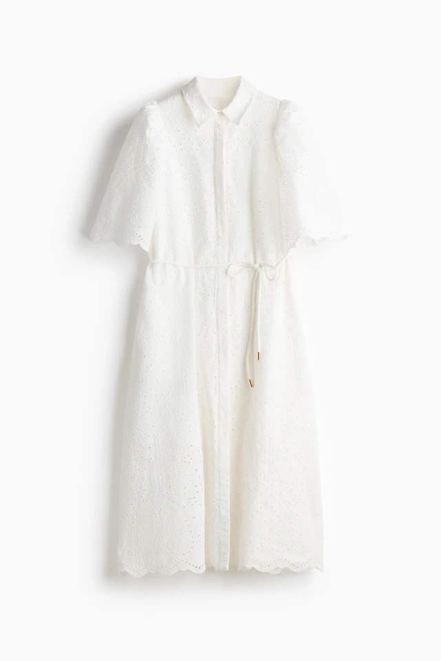 cotton shirt dress h&m SHIRT DRESS with TAPERED WAIST H&M Limited