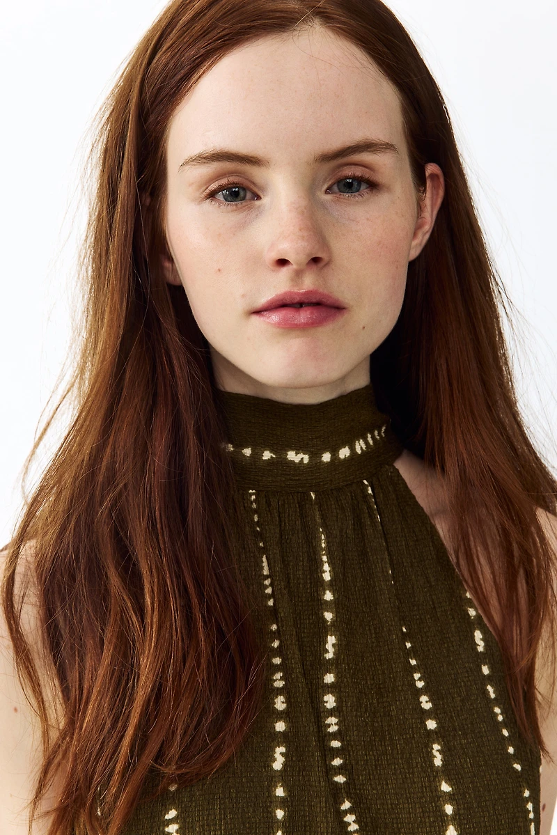 Textured Halterneck Top