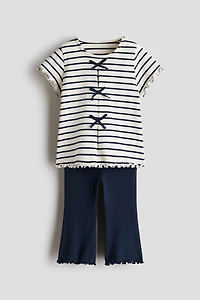 2-Piece Ribbed Cotton Set