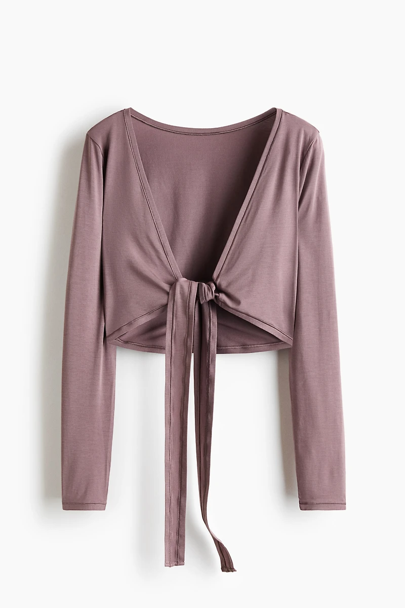 Cropped Long-Sleeved Yoga Top