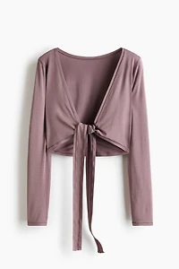 Cropped Long-Sleeved Yoga Top