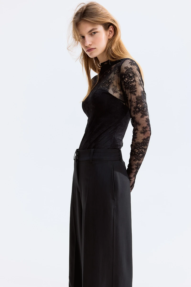 Wide-Leg Dress Pants