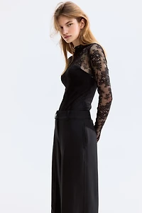 Wide-Leg Dress Pants