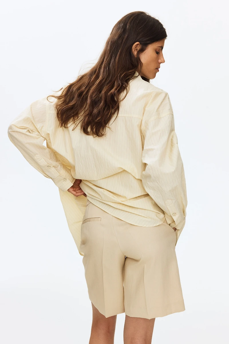 MAMA Linen-Blend Bermuda Shorts