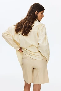MAMA Linen-Blend Bermuda Shorts