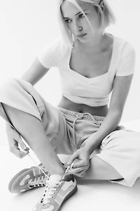 Picot-Trimmed T-Shirt