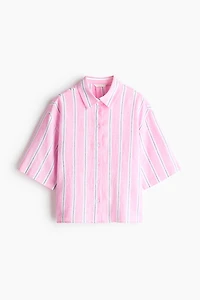 Oversized Linen-Blend Shirt