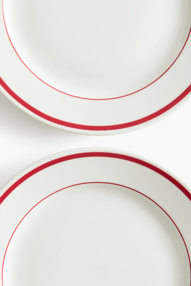 2-Pack Porcelain Medium-Sized Plates