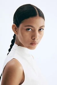 Sleeveless Mock Turtleneck Top
