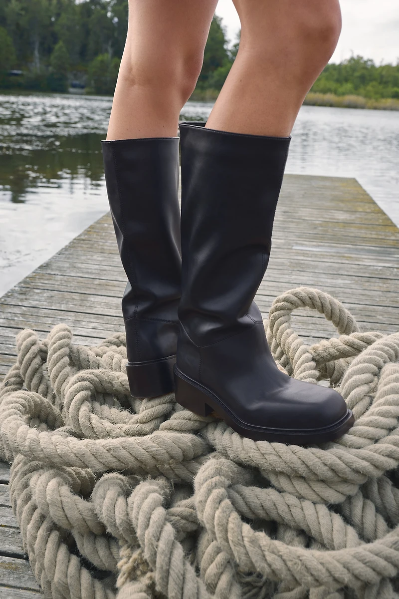 Bottes à talon bloc