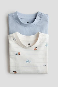 Lot de 2 T-shirts à manches longues en jersey