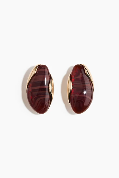 Oval Stud Earrings