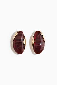 Oval Stud Earrings