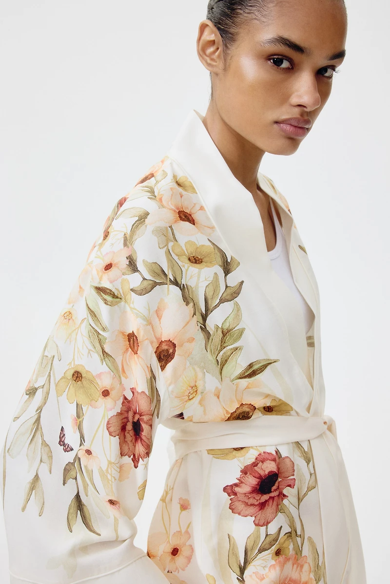 Oversized Tie-Belt Jacket