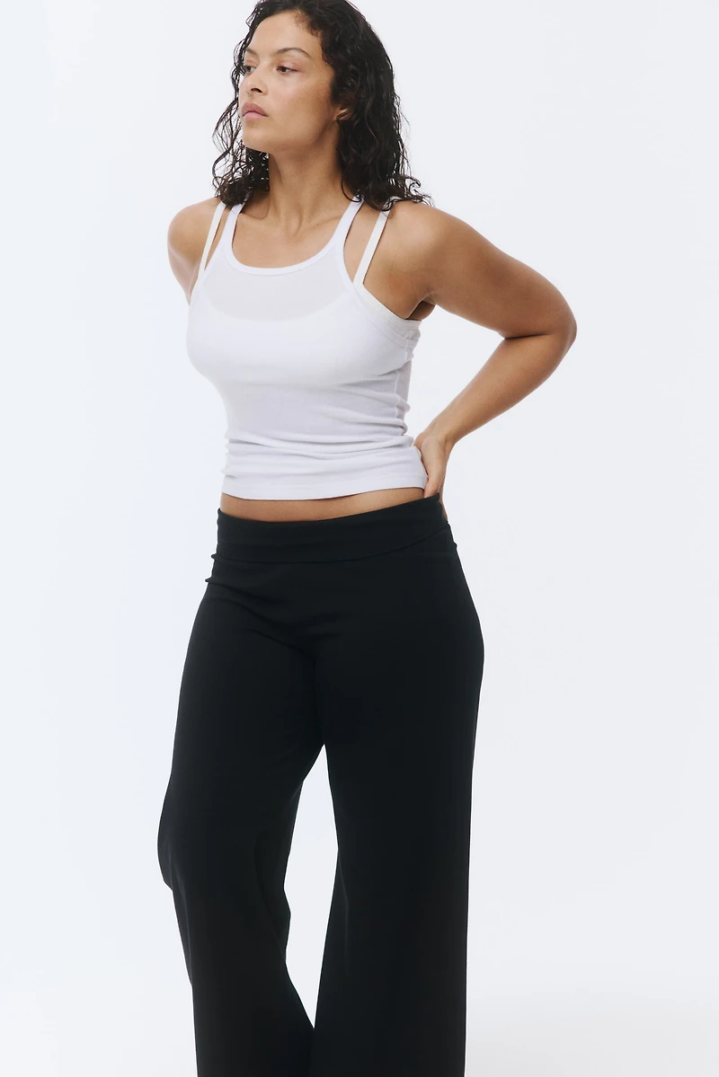 Flared Jersey Pants