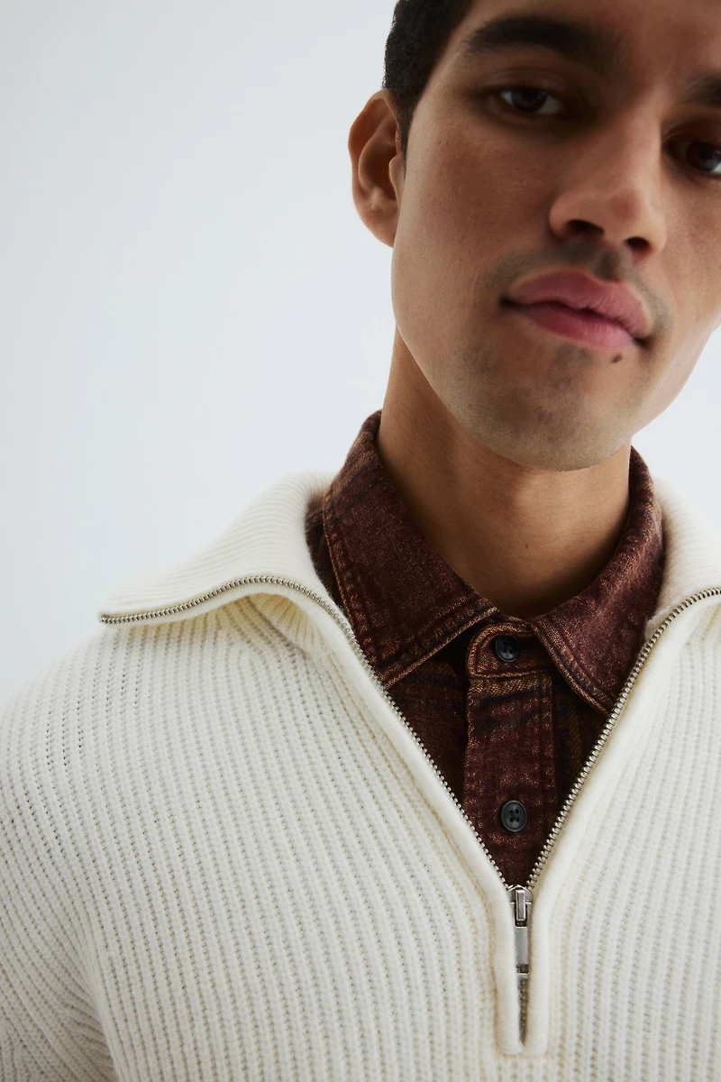 Regular-Fit Half-Zip Sweater