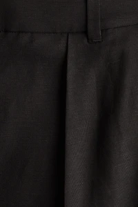 Linen-Blend Pencil Skirt