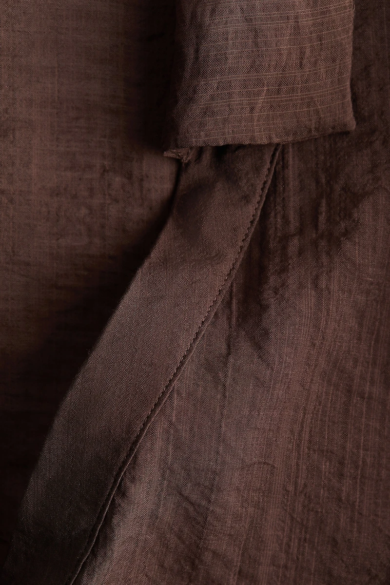 Textured Tie-Detail Shirt
