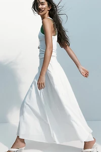 Pleated Cotton Skirt