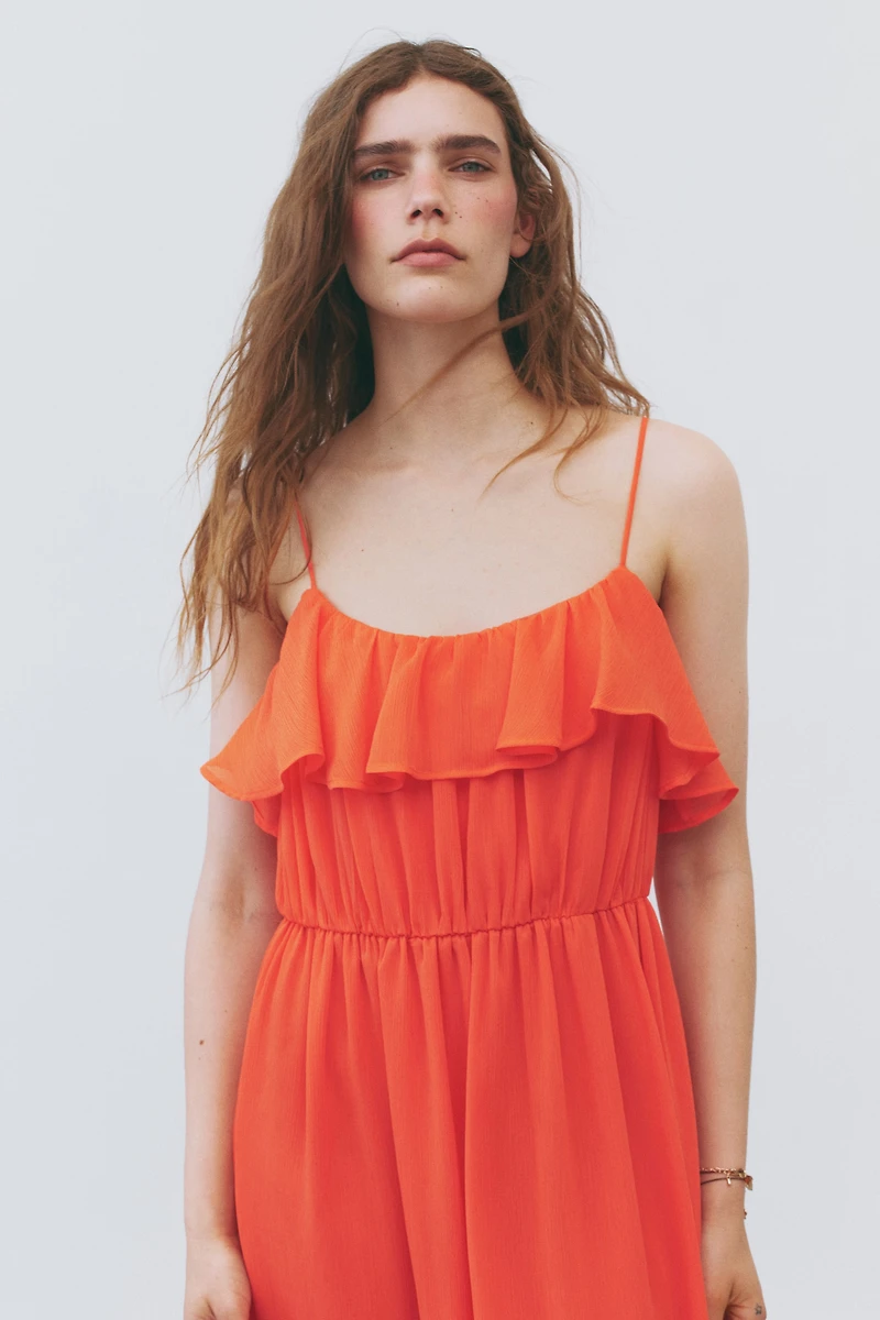 Flounced Strappy Dress