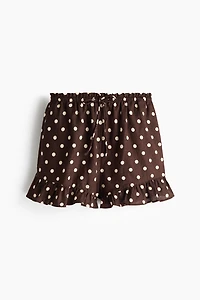 Linen-Blend Drawstring Shorts
