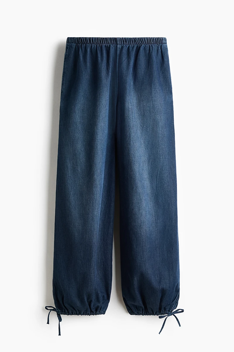 Balloon-Leg Denim Pants