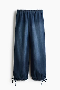 Balloon-Leg Denim Pants