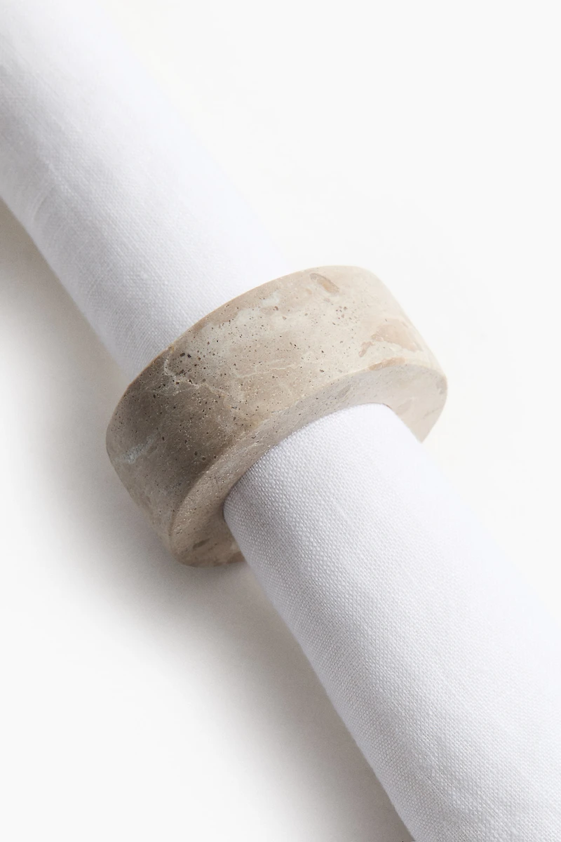 Lot de 4 ronds de serviette en marbre